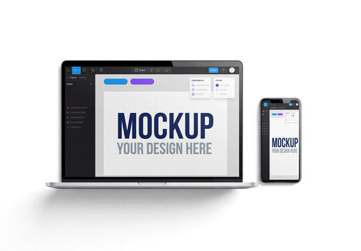 Screen Laptop And Smartphone Mockup