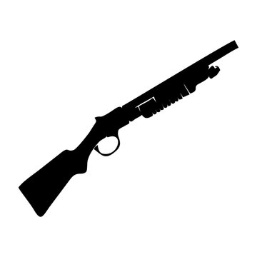 Silhouette of a Pump-Action Shotgun.
