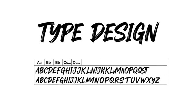 Type Design Alphabet Letters Font Style.