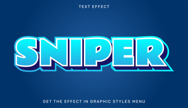 3d neon sniper text effect vector illustration in glowing blue cyber style.
Bold 3D neon text effect featuring 'sniper' in vibrant blue with glowing edges, ideal for gaming, tech, and futuristic desig