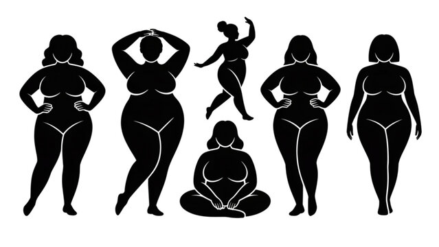 Five stylized women dancing in a circle with a drum Vector