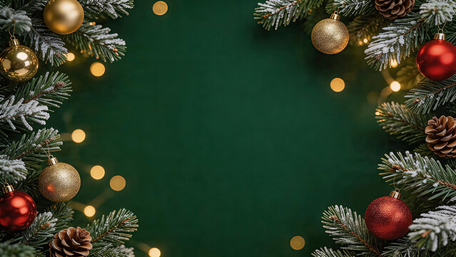 A green christmas background featuring a luxurious deep emerald tone, with christmas elements. Christmas Background, Christmas, Christmas Tree, Merry Christmas, Christmas Wallpaper