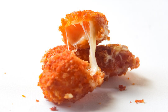 mozzarella stick isolated on white background