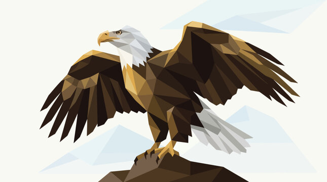 American Bald Eagle Spread Wings.
