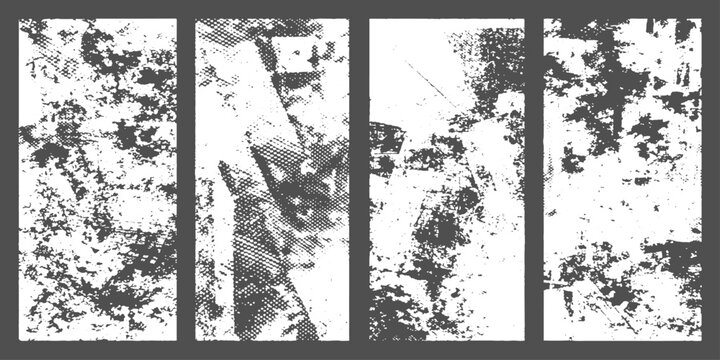 Vintage grunge floral frame design featuring a black ink splatter texture and nature silhouette illustration for a dirty paint border pattern