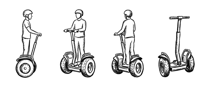 segway , chalk texture vector set