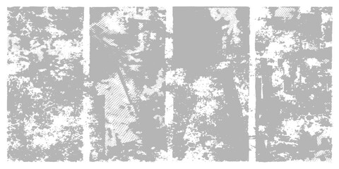 A vintage black ink wash creates an abstract grunge vector pattern on a rough textured paper wall with a dirty paint frame and antique floral elements for a grungy artistic background design © hossain