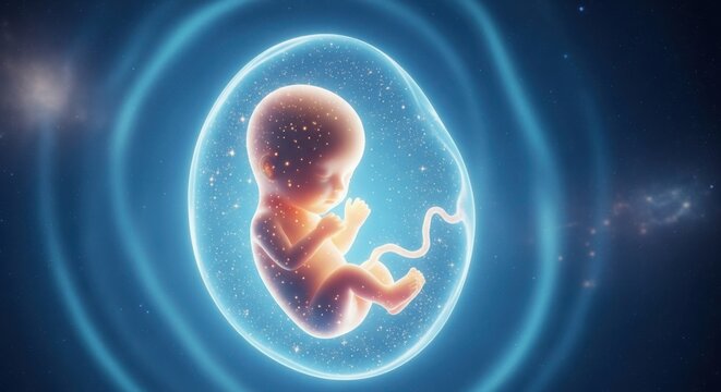 Fetal development in a celestial embryo