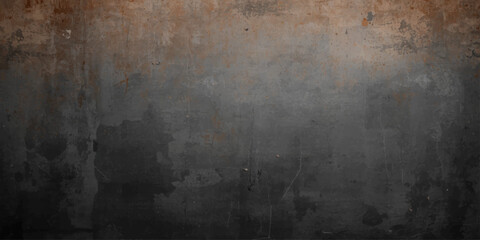 Fototapeta premium An aged grunge metal texture with a rusty surface and dark vintage pattern creates a rough dirty backdrop for an old weathered wall design
