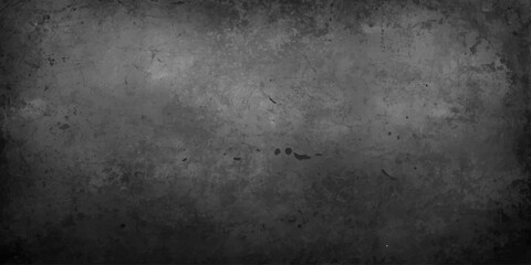Fototapeta premium Aged dark grunge metal background with a rough black concrete wall texture and dirty vintage stone pattern for a textured gray cement surface backdrop