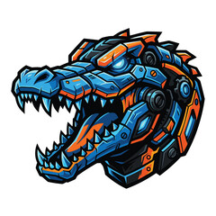 Fototapeta premium crocodile robot vector image