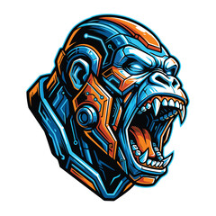 gorilla robot vector image © azharine