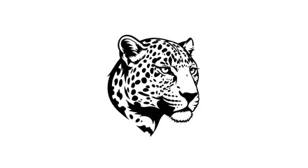 Black and white leopard head portrait. © Ruhi