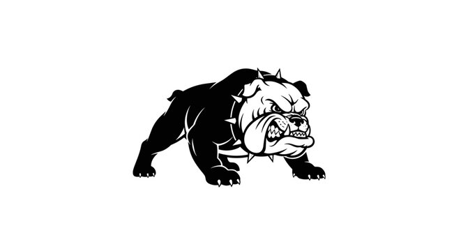 Bulldog face in profile view.