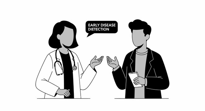 Doctor and Patient Discussing Early Disease Detection.