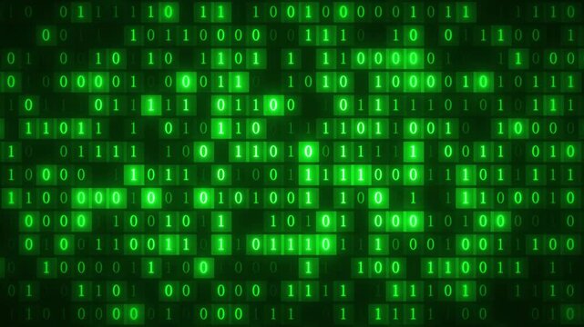 Continuously Changing Binary Code Background