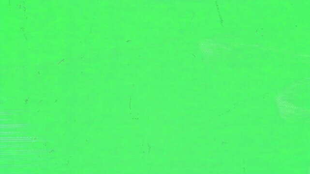 Glitchy green screen with distorted digital noise and pixelation effects
