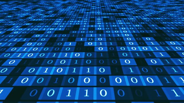 Computer Binary Digits Scrolling Background