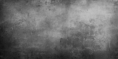 Fototapeta premium Aged dark grunge metal texture background featuring a rough vintage gray concrete wall surface with dirty stone patterns and a weathered black artistic frame design