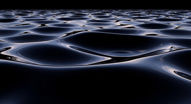 An infinite obsidian abyss features faint rhythmic shadows stretching into eternity, creating a surreal visual sense of fading recollection, infinite, cinematic, rhythm