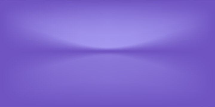 Abstract gradient podium background. Violet, purple and lilac empty 3d studio backdrop. Clean scene for product presentation mockup template. Vector illustration