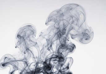 Fototapeta premium A long exposure image capturing ethereal white and silver vapor swirling in a fluid motion against a clean minimalist soft background, mist, atmospheric, pattern