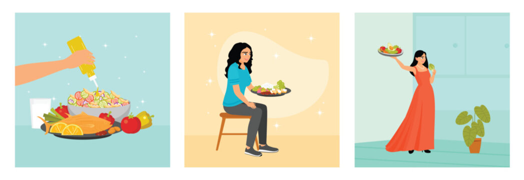 Mediterranean diet concept. Macrobiotic diet. Healthy Lifestyle with Vegan Nutrition.