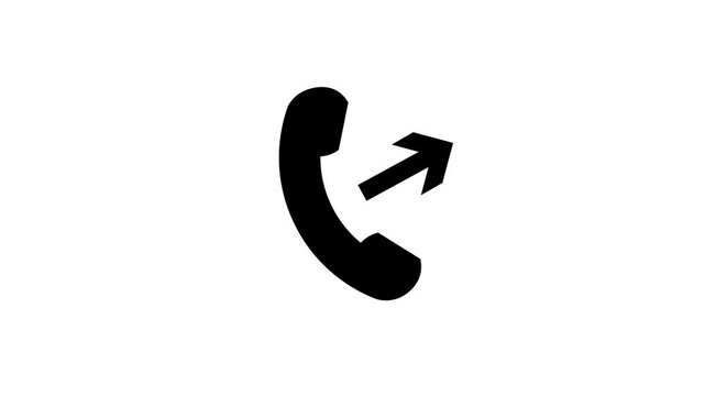 Outgoing call phone icon animation