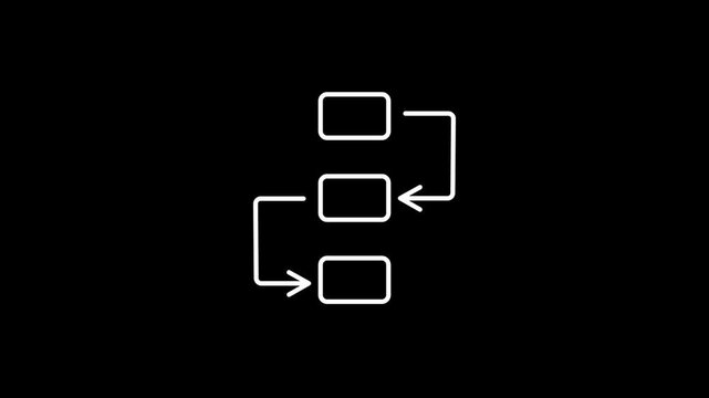 Workflow Optimization Flowchart with Arrows. Sequential Flowchart Icon with Arrows for Business Process Management.