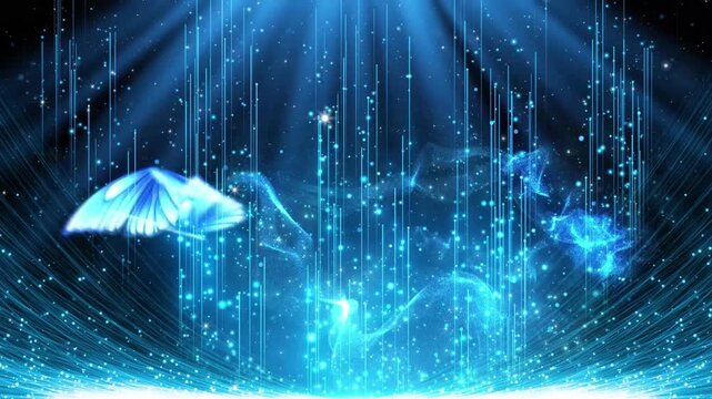 Dreamy and aesthetic particle light effect background video