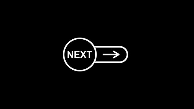 Next Step Button with Direction Arrow. Next Button with Arrow Minimal UI Design. Navigation Next Icon with Arrow Symbol.