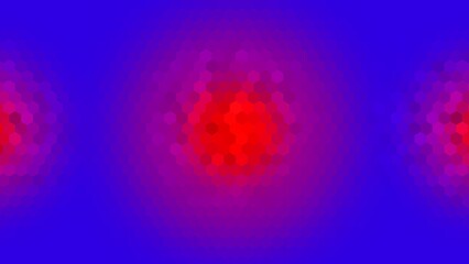 Fototapeta premium background design with blue, purple, and red gradient hexagon pattern surface. gradient with semicircular shapes on the right and left sides and in the middle with a large circle