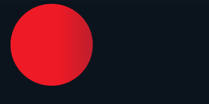 A red circle on the black background