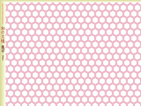 K'sBookshelf 和の文様(和柄) Japanese traditional patterns 亀甲 kikkou -II-