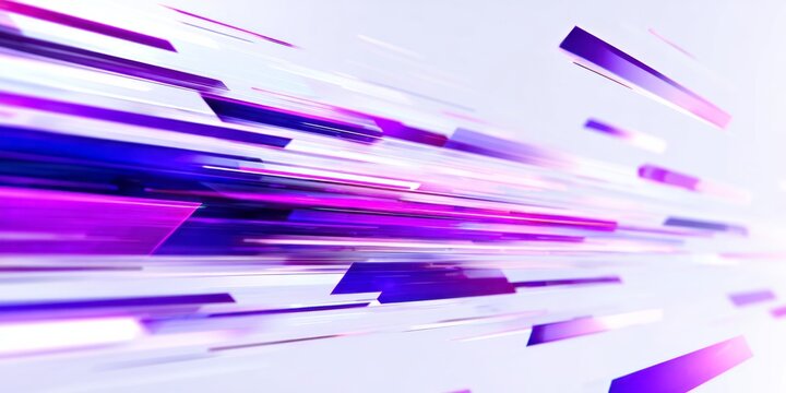 Abstract streaks of purple and pink light zoom forward.