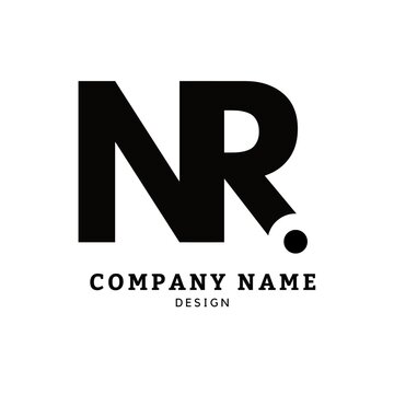 "Modern Bold Monogram Letter NR Logo for Corporate Identity"