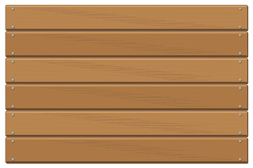Naklejka premium Wooden boards with metal screws illustration