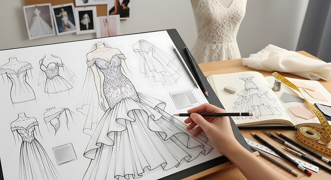 Sketched Wedding Gown Images  Browse 16,207 Stock Photos, Vectors, and  Video | Adobe Stock
