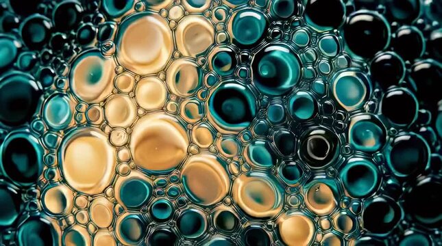 Abstract Colorful Bubbles Macro View Seamless Looping Video