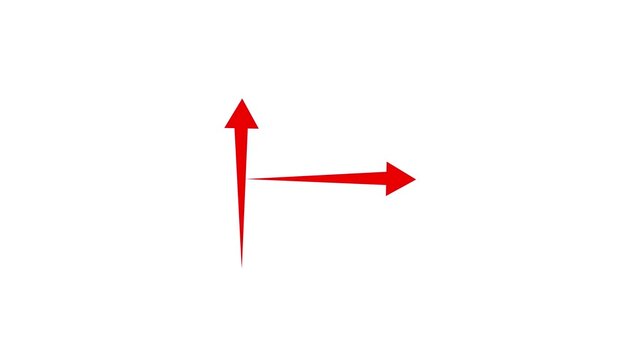 Arrow icon sequence showing upward and horizontal movement on white background