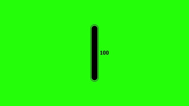 Thermometer rising on green screen showing temperature increase high quality professional