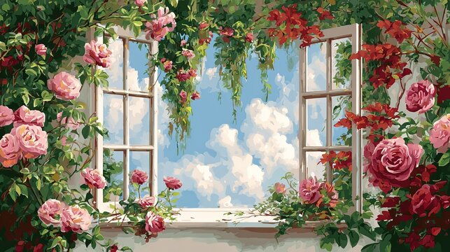 window with flowers