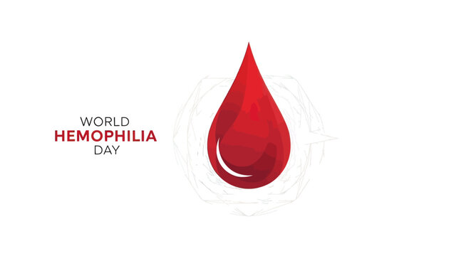 Red Blood Drop on White Background.
