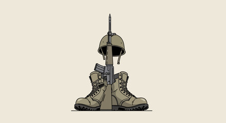 Obraz premium Military Combat Soldier Gear.