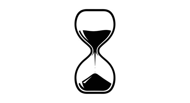Hourglass with sand timer symbol.
