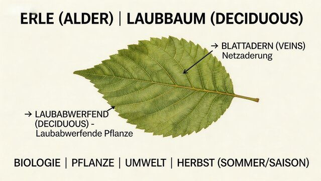 Leaf structure of deciduous tree