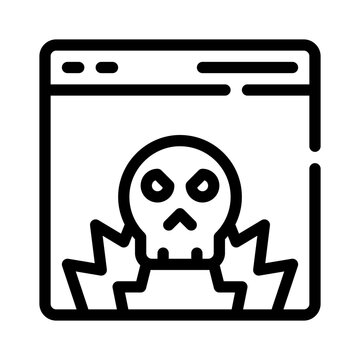 darkweb line icon