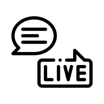 live chat line icon
