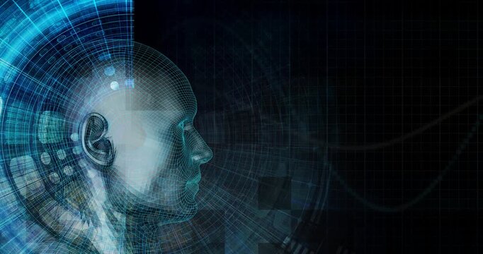 Man Accessing Technology Information and Multimedia Content on Internet Looping