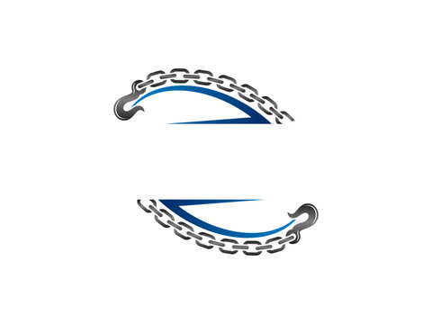 Car towing chain and ring, in the middle you can put your brand name, very nice.